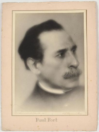 G.L.Manuel Paul Fort Photographie, tirage argentique, représentant Paul Fort (1872-1960),...