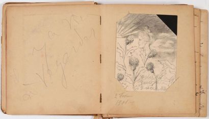 null Canudo Ricciotto, Russie Album-carnet et livre d'or illustré de 21 dessins originaux,...