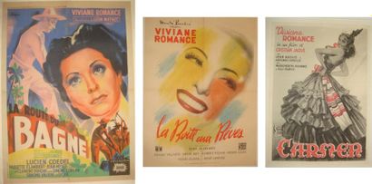 null Affiches Viviane romance La route du bagne de Léon Mathot, 1945. + Carmen de...