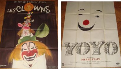 null Affiches Yoyo de Pierre Etaix, 1965. + Les clowns de Federico Fellini, 1970....