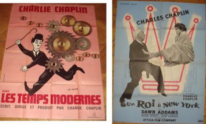 null Affiches Charles Chaplin Les temps modernes, 1936. 120x160cm. + Un roi à New...