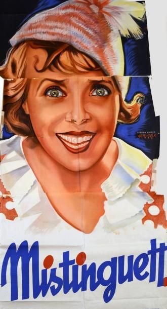 null Affiche Mistinguett Affiche datée 1933, par Weninger, 120x270cm