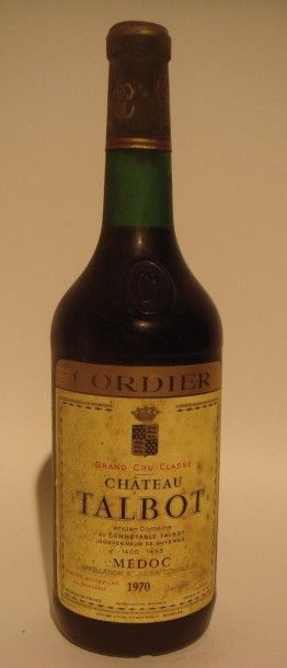 Château Talbot 4éme cru classé Saint- Julien 1970
x 11 bouteilles, capsules sales...
