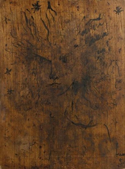 JEAN COCTEAU Portrait de Jean Marais, huile sur panneau. Daté et signé, 60 x 40 ...