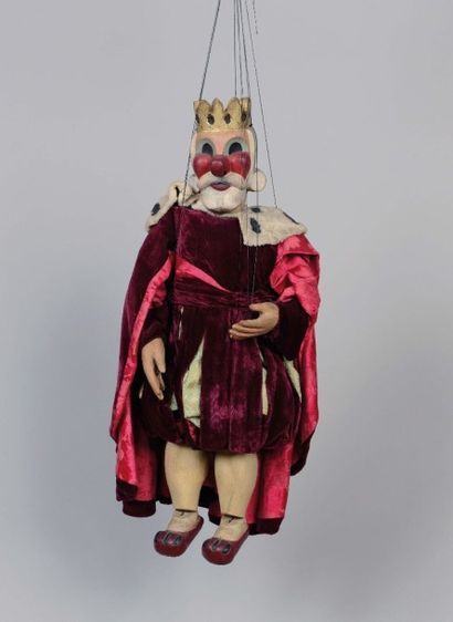 null MARIONNETTE À FILS JACQUES CHESNAIS Le tambour et la rose, 1942. Personnage:...