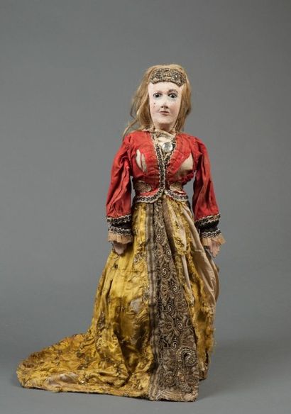 null MAROTTE Personnage: Princesse. 60 cm. XIXe siècle. Visage peint. Yeux en sulfure....