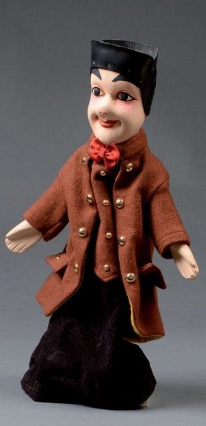 null MARIONNETTE À GAINE COMPAGNIE MARCEL LEDUN Personnage: Guignol. 40 cm. Tête,...