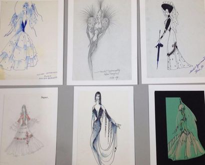 null Folies Bergère.
Archives Michel Gyarmathy 22 dessins de costumes pour des s...