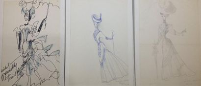 null Folies Bergère.
Archives Michel Gyarmathy 15 dessins de costumes pour des s...