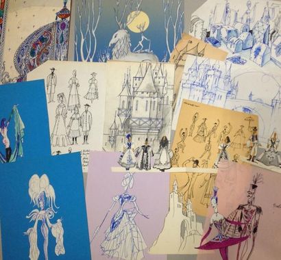 null Folies Bergère.
Archives Michel Gyarmathy 120 dessins de décors et costumes...