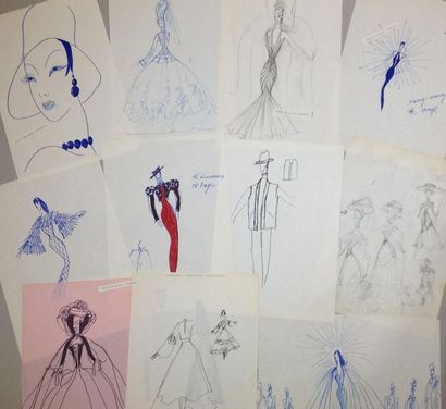 null Folies Bergère.
Archives Michel Gyarmathy 120 dessins de décors et costumes...