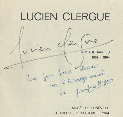 null CLERGUE (Lucien): Photographies 1958-1964. Jean Cocteau, exposition Musée de...