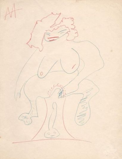 null 

EISENSTEIN (Sergei) ( 1898-1948): Ensemble de deux dessins érotiques au crayon...