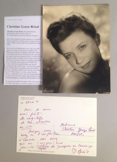 null Christine Gouze-Rénal et Agnès Varda
Portrait de Christine Gouze-Rénal par Harcourt.
On...