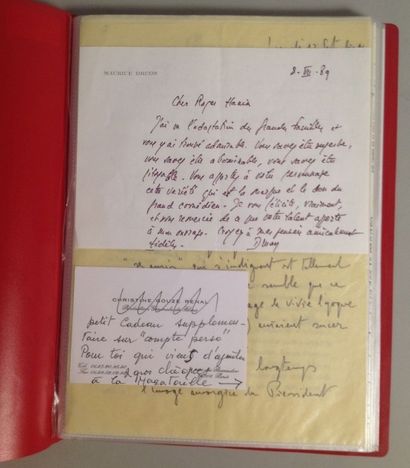 null Correspondance
Ensemble de lettres, cartes, adressées à Roger Hanin par diverses...