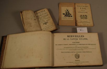 null Livres XVIIIème
Voltaire, 1750 + Merveilles de la nature vivante ou galerie...