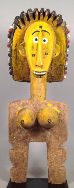 null Buste de femme (élément de marionnette géante) 

Bois peint en jaune avec des...