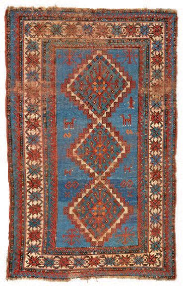 null KAZAK CARPET (woolen warp, weft and velvet), Caucasus, circa 1920-1930.
H_187...