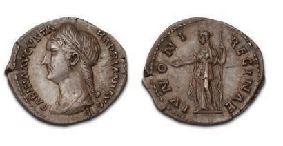  SABINE, épouse d'Hadrien († 136) Denier. Son buste diadémé et drapé à gauche. R/Junon...