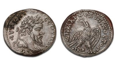  SEVEN SEVERE (193-211) Tetradrachma. Laodicea (209-211). Her bust lauded and draped...