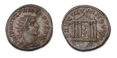 null 42 different ANTONINIANS from Philip I to Carin in ridge and copper.
The 42...