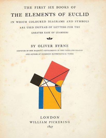 EUCLIDE. The First Six Books of the Elements of Euclid in which Coloured Diagrams...