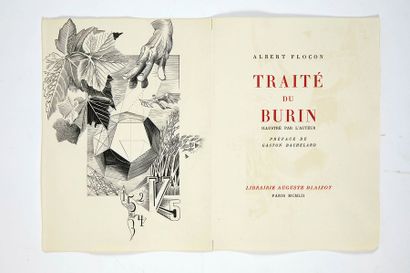 FLOCON, Albert. Traité du burin. Paris, librairie Auguste Blaizot, 1952. Grand in-8...