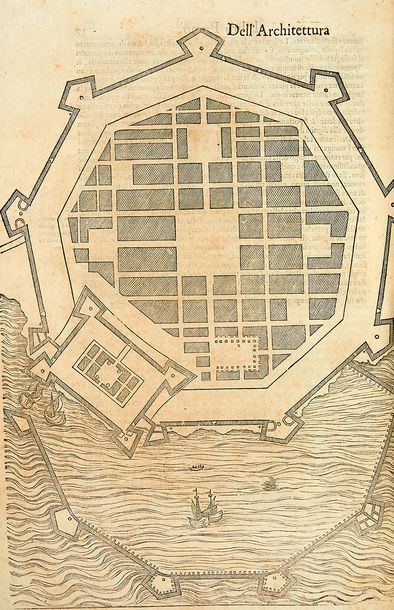 CATANEO, Pietro. L'Architettura di Pietro Cataneo Senense. Venise, Paulus Manutius,...