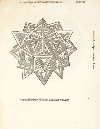 PACIOLI, Luca Divina Proportione. Opera a tutti glingegni perspicaci e curiosi necessaria...