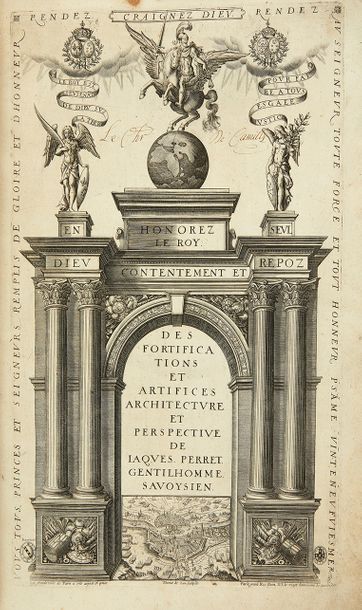 PERRET, Jacques Des Fortifications et artifices architecture et perspective. [Paris,...
