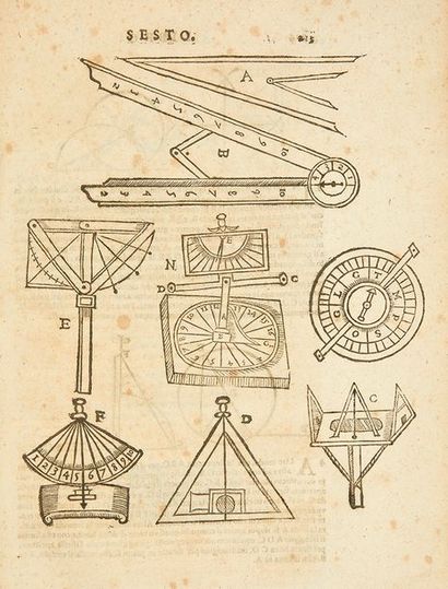 PICO FONTICOLANO, Geronimo Geometria. Rome, Carlo Vullieto, 1605. In-folio (308 x...