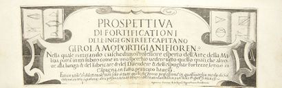 PORTIGIANI, Girolamo Prospettiva di fortificationi. [Venise, 1684]. In-4 oblong (156...