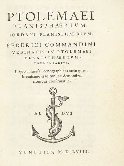 PTOLEMEE, Claude Planisphaerium. Iordani Planisphaerium.- Federici Commandini urbinatis...