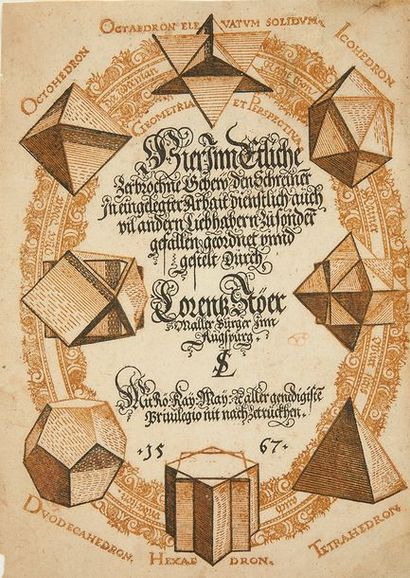 STOER, Lorenz Geometria et Perspectiva. Hierinn etliche zerbrochne Gebew, den Schreiner...