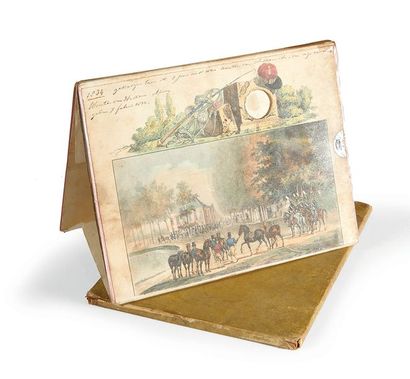 null TELEORAMA. [Course de chevaux]. Pays-Bas, vers 1832. In-4
(160 x 210 mm) de...
