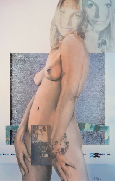 Pol MARA (1920-1998) 
Garden of Eve, 1973
Technique mixte sur papier
Signée et datée...