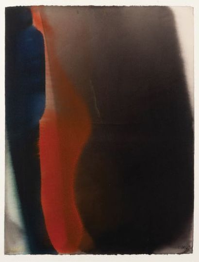 Pol MARA (1920-1998) 
Galaxie rouge, 1962
Aquarelle sur papier
Signée en bas à droite
H_65...