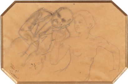 Armand Rassenfosse (1862-1934) 
Pièce 93, La voix, 1898
Crayon et fusain sur papier...