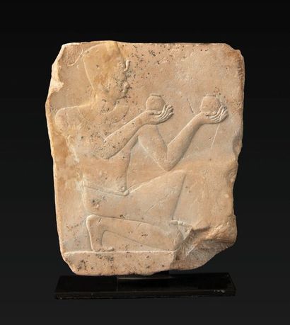 null ? MODÈLE DE SCULPTEUR.
Égypte, XXXe dynastie - Époque Ptolémaïque.
Modèle rectangulaire...