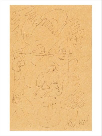 GEN PAUL (1895-1975) Autoportrait
Encre sur papier.
Signée en bas à droite.

Ink...