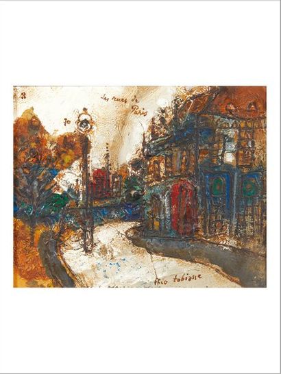 THEO TOBIASSE (1927-2012) Les rues de Paris, 1970
Huile sur toile.
Signée en bas...