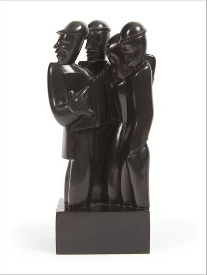 Jean LAMBERT-RUCKI (1888-1967) L'accordéoniste, vers 1925
Bronze à patine noire.
Signé...