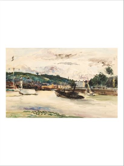 Paul-Elie GERNEZ (1888-1948) Mouth of the port, Brittany
Watercolour on paper.
Signed...
