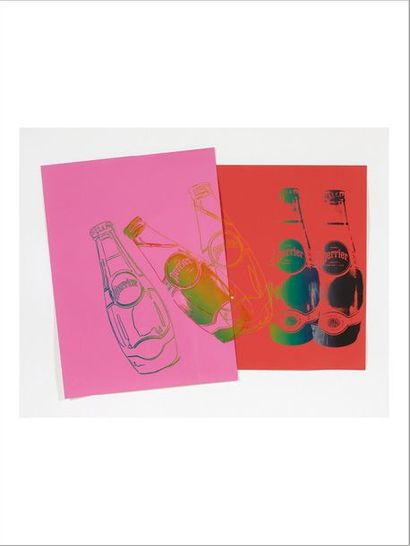 Andy Warhol (1928-1987) 
Perrier, 1983
Pièce unique.
Collage d'encre sérigraphique...