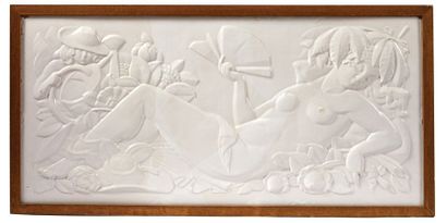 PAUL VERA (1882-1958) Bas-relief “l'Automne”
Céramique blanche.
H_41,5 cm L_88,5...