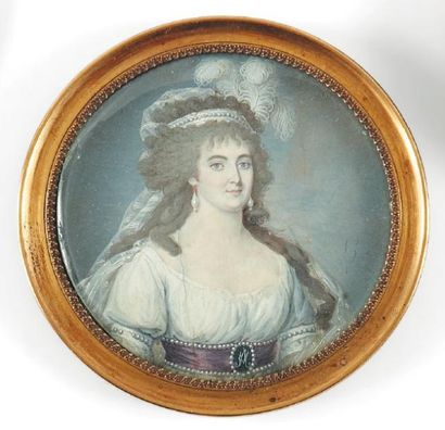 François Hippolyte Desbuissons, dit Hipolite (vers 1745-après 1807) Portrait de femme...