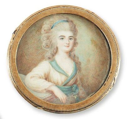 Pio-Ignazio-Vittoriano Campana (1744-1786), attribuée à Portrait de jeune femme blonde...