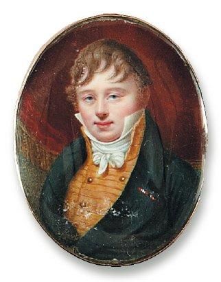 Nicolas Jacques (1780-1844), attribué à Portrait d' homme à la redingote bleue et...