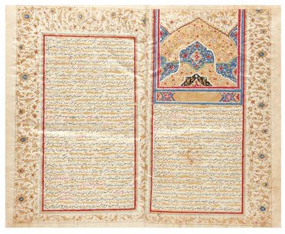 null Manuscrit poétique, KOLLIÂT, ou Anthologie du Shaykh Muslih al-Din Sa'di, signé...