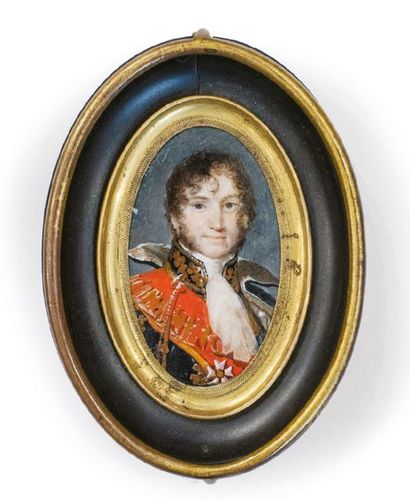 ISABEY JEAN-BAPTISTE (1767-1855), ÉCOLE DE 
Le Maréchal Murat, futur roi de Naples.
Portrait...